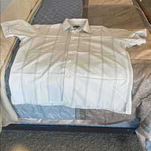 Van Heusen Light Beige Striped Button Down Shirt